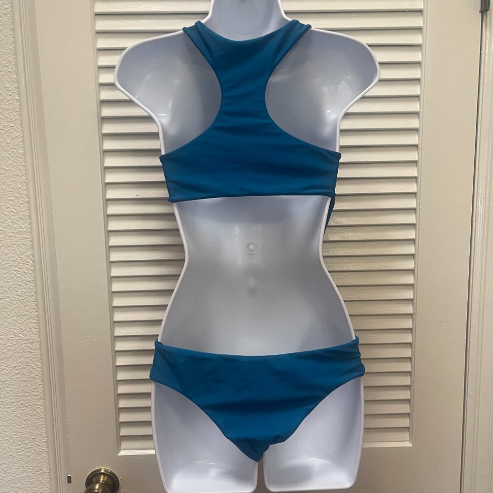 MIKOH Mahina Royal Blue Designer Cutout One Piece Swimsuit Size L - Picture 4 of 10